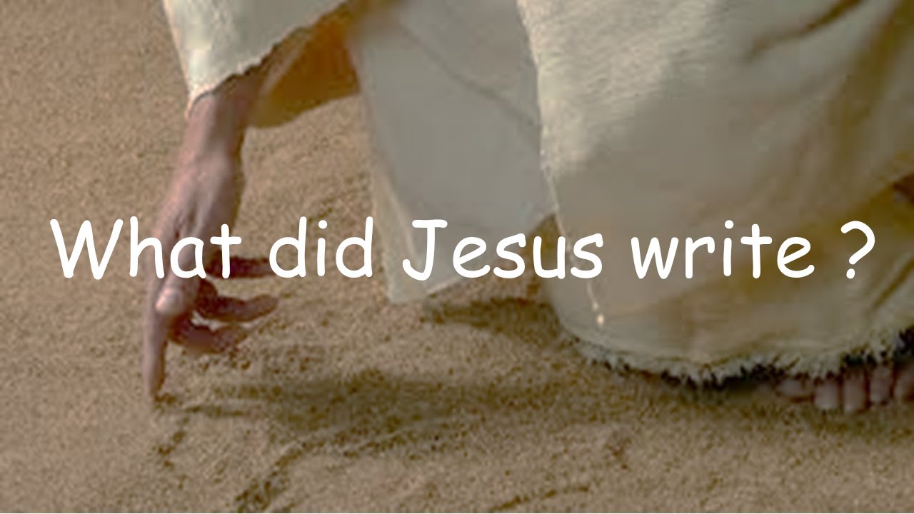 Jesus writing on the ground